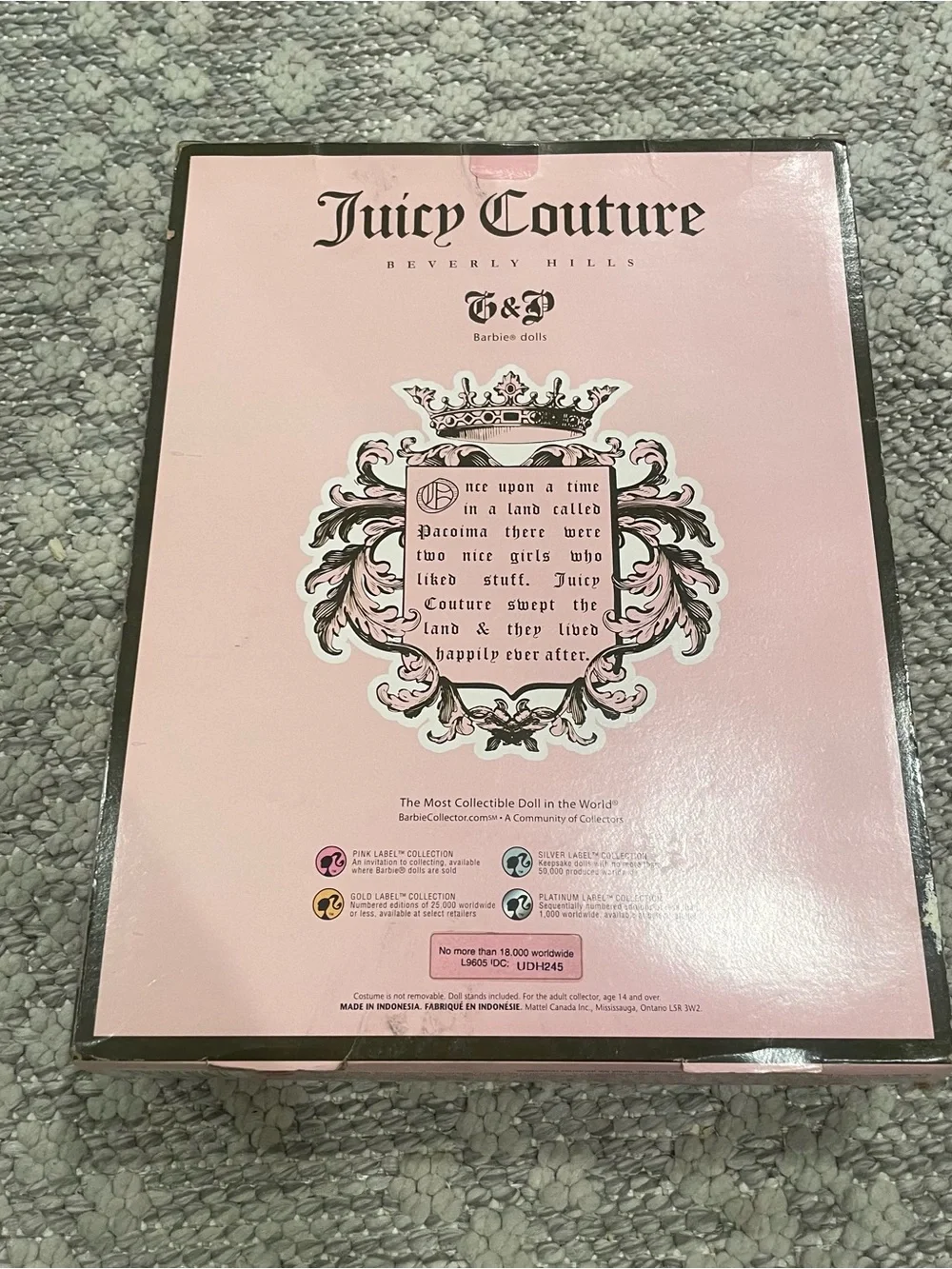 Juicy Couture Barbie Collection Gold Label Beverly Hills Dolls New In Box